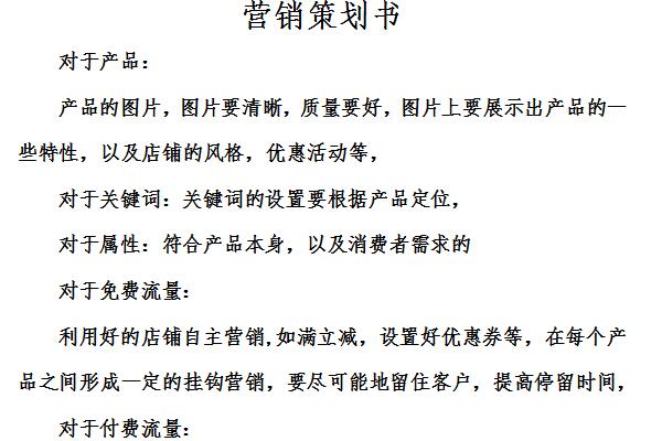 营销策划书